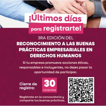 xzcxz Registro cierra pronto: Buenas prácticas empresariales DD. HH.