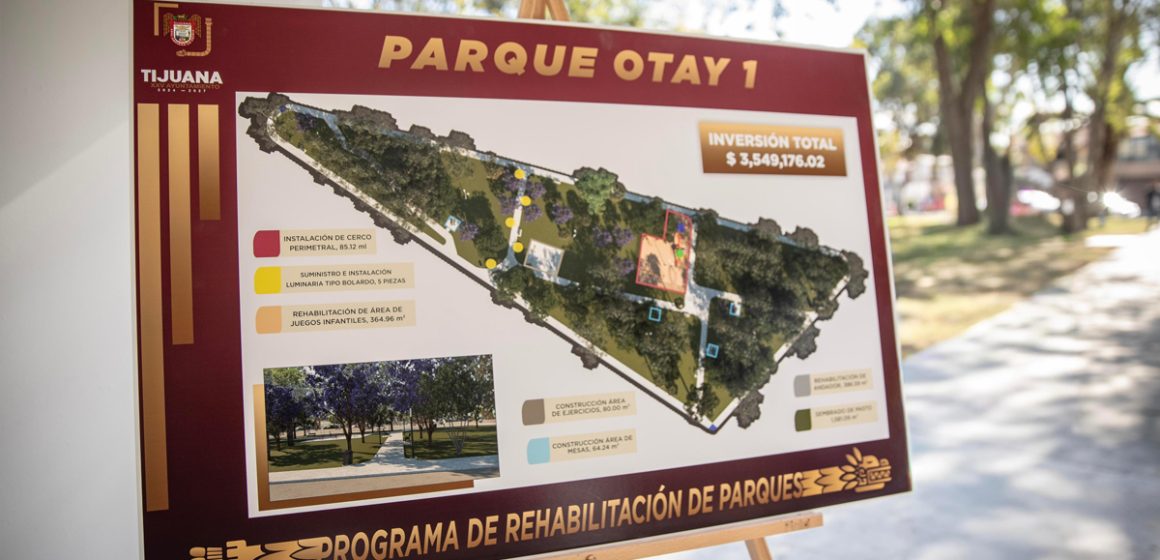 Supervisa Ismael Burgueño avance en rehabilitación del Parque Otay I