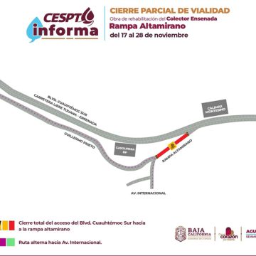 zxcxz Inician obras de rehabilitación del colector Ensenada