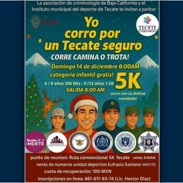 IMDETE invita a la Carrera “Corriendo por un Tecate Seguro”