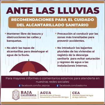 1 Emiten recomendaciones ante pronóstico de lluvias en BC