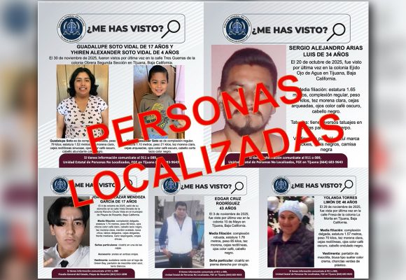 Localizan a seis personas reportadas como desaparecidas
