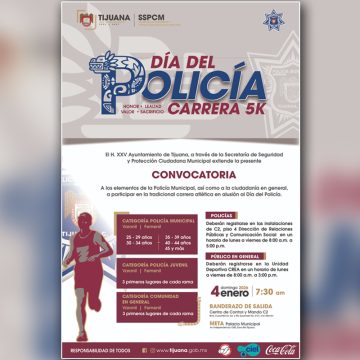Invitan a carrera de 5 kilómetros por el Día del Policía