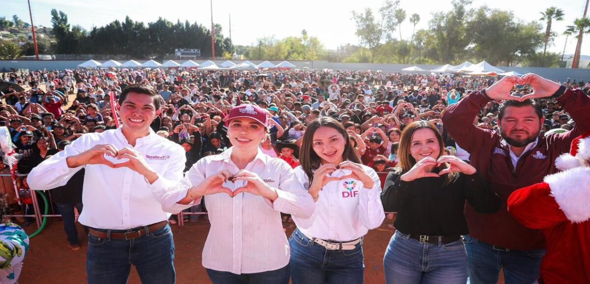 Marina del Pilar celebra la posada navideña en Tecate con apoyos para las familias