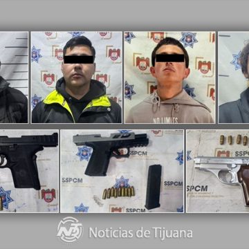 Detienen a cuatro personas armadas en distintos puntos de Tijuana