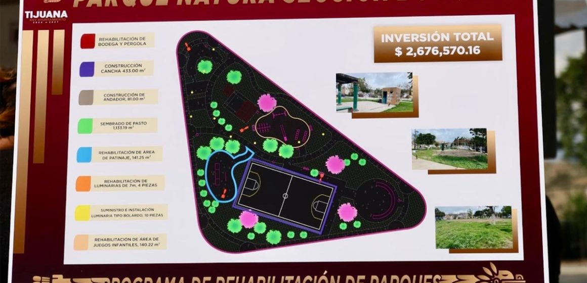 Supervisa Gobierno Municipal obra de rehabilitación del Parque Natura Sección Bosques