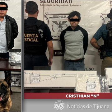 Aseguran armas, droga y detienen a dos hombres en distintos puntos de Tijuana