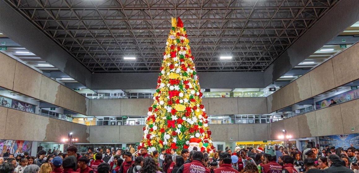 xcxz Encabeza alcalde encendido del árbol navideño 2025