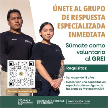 Súmate: Protección Civil BC convoca a voluntarios a formar parte del grupo de respuesta especializada inmediata