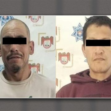 Aseguran a dos hombres por robo con violencia a comercio