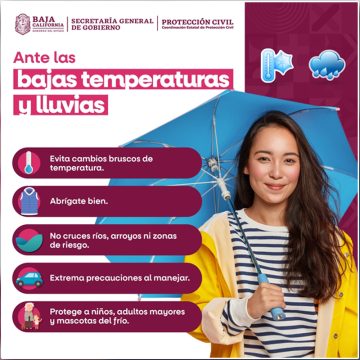 Protección Civil BC advierte lluvias y vientos fuertes hasta el jueves