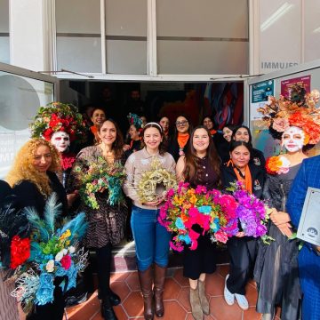 1 Inauguran exposición “La Catrina Migrante” en la Secretaría de las Mujeres