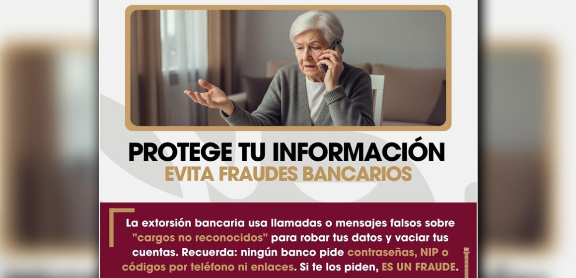 SSPCM alerta sobre fraudes bancarios y pide no compartir datos personales