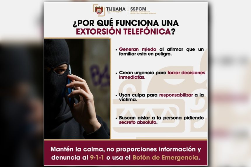 SSPCM advierte sobre extorsión telefónica y difunde medidas de prevención