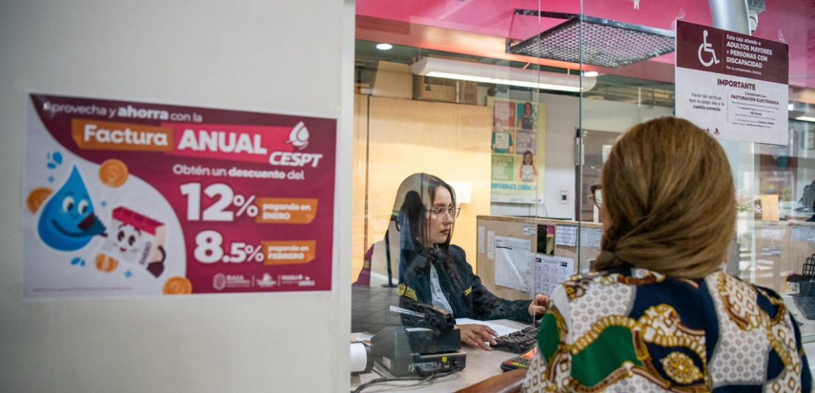 Invitan a aprovechar descuento por pago anual anticipado de agua