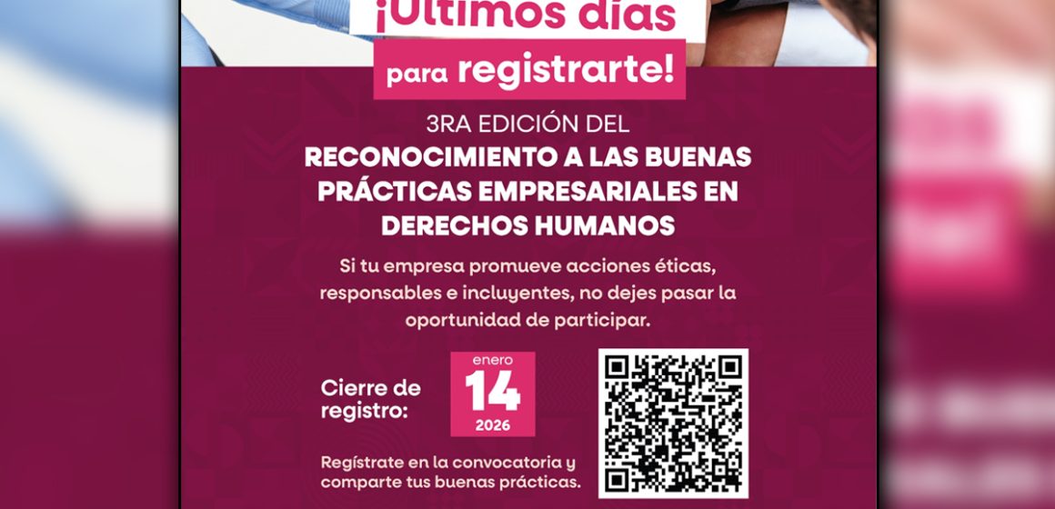 Empresas tienen hasta el 14 de enero para postularse a reconocimiento en derechos humanos