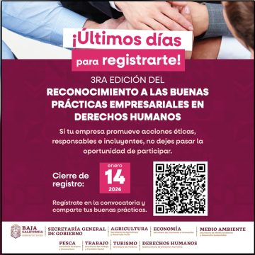 Empresas tienen hasta el 14 de enero para postularse a reconocimiento en derechos humanos