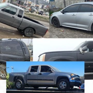 Recupera FGE nueve vehículos con reporte de robo