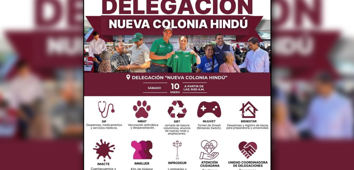 “Gobierno en tu Delegación” llegará este sábado a Cerro Azul con servicios y apoyos