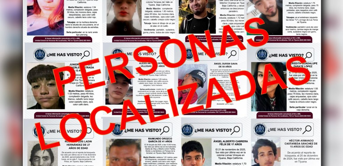 Localiza Fiscalía a 12 personas reportadas como desaparecidas