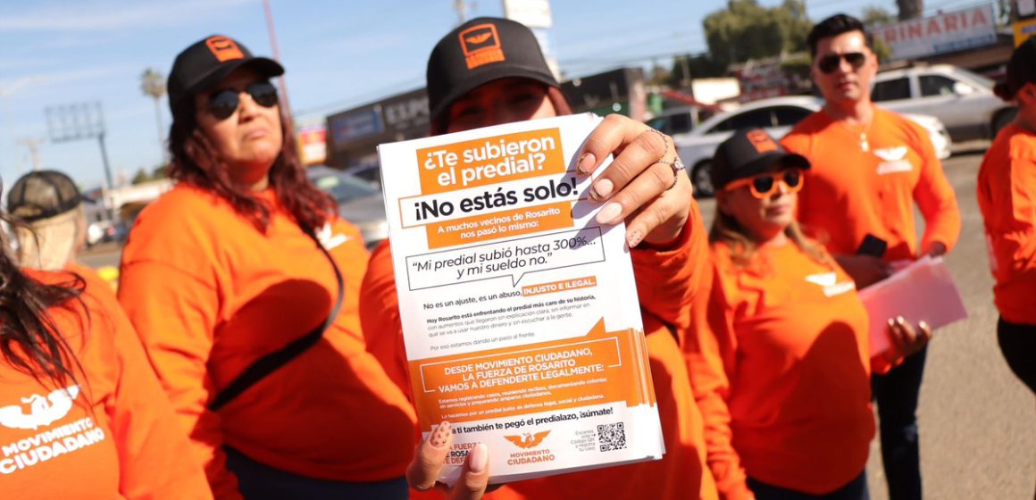 Movimiento Ciudadano ofrece amparo y asesoría legal gratuita contra el “predialazo” en Rosarito