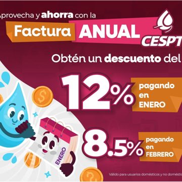 Cespt invita a los usuarios a participar en el programa de pago anual anticipado