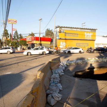 Al fin repararán socavón en bulevar Hisense; habrá cierres y desvíos