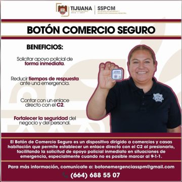 Invitan a comercios a reforzar su seguridad con Botón de Comercio Seguro