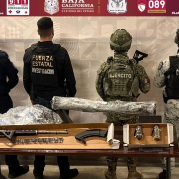 Incautan armamento y equipo táctico en Valle de las Palmas