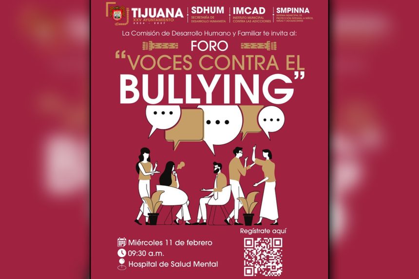 Anuncian foro contra el bullying en Tijuana