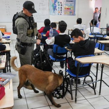 Revisión preventiva en secundaria deja objetos asegurados en la colonia Francisco Villa