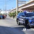 Policías municipales realizan jornada de activación física en vialidades de la ciudad