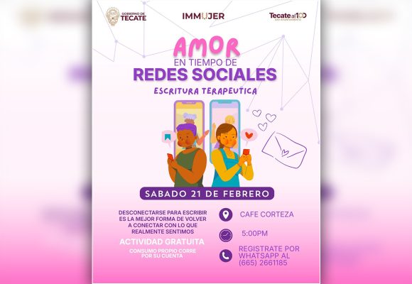 IMMUJER invita a “Amor en Redes Sociales” en Tecate