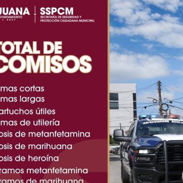 Decomisan armas y drogas en operativos