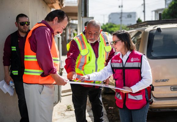 Rehabilitan drenaje colapsado en Las Californias