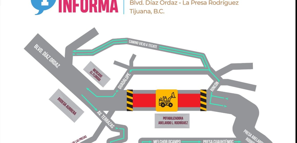 Cierre nocturno en Díaz Ordaz por reparación