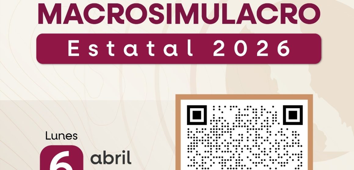 Simulacro estatal será el 6 de abril