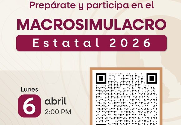 Simulacro estatal será el 6 de abril