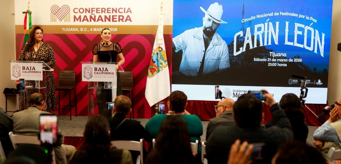 Carín León abrirá en Tijuana el Circuito Nacional de Festivales por la Paz