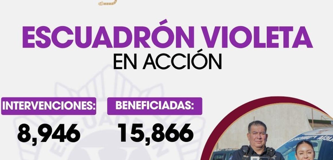 Escuadrón Violeta refuerza la protección a mujeres