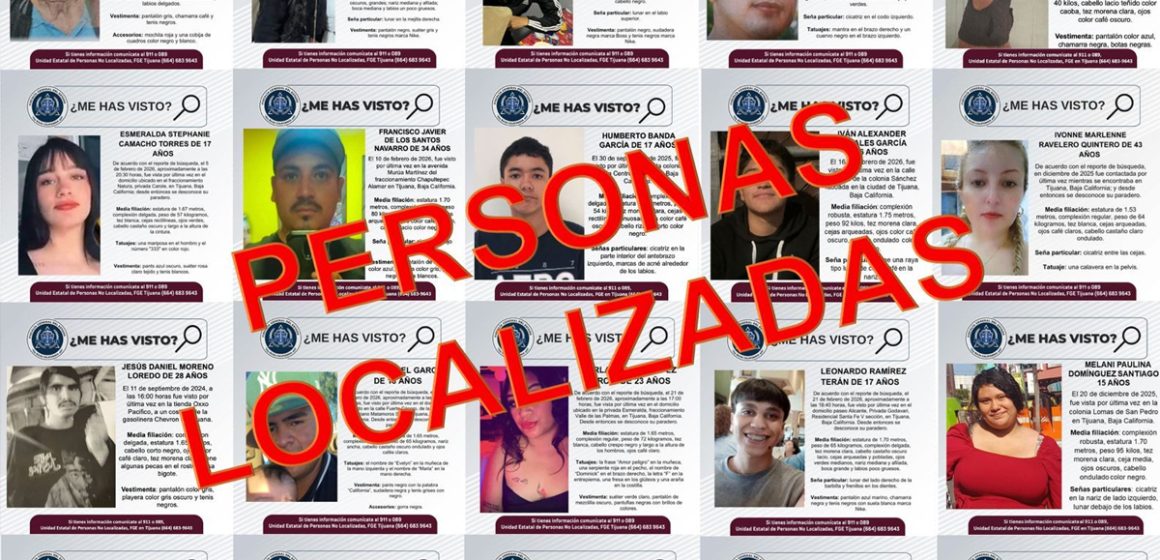 Localiza Fiscalía a 20 personas reportadas como desaparecidas