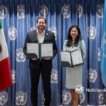 Firma convenio Burgueño y ONU en México para impulsar Tijuana