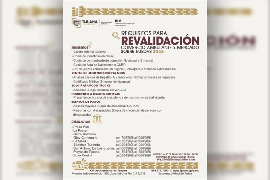 gdfgfd Comerciantes ambulantes y de sobreruedas deberán revalidar permisos en Palacio Municipal