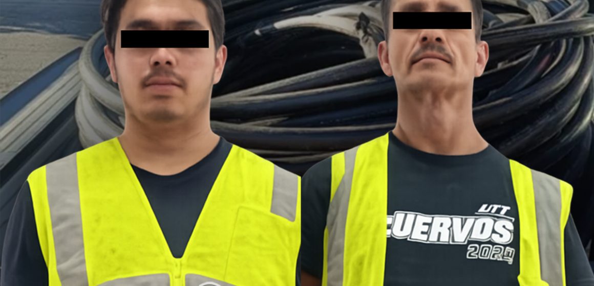 Se hacían pasar por Telnor y los agarran robando cable en La Mesa