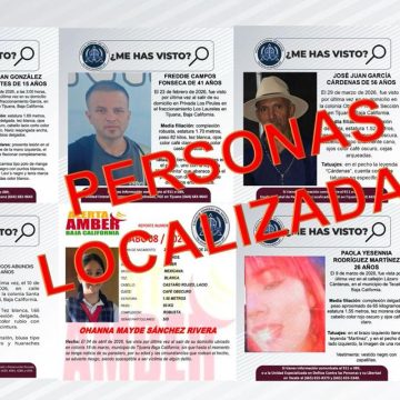 Localiza FGE a 8 personas desaparecidas en Baja California