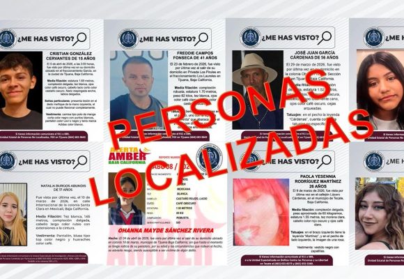 Localiza FGE a 8 personas desaparecidas en Baja California
