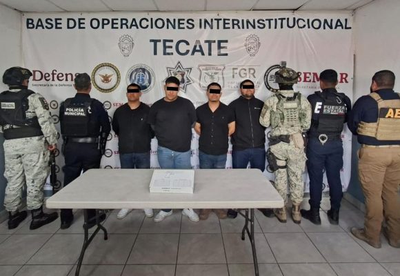 Aseguran a cuatro tras ataque armado en Zona Río de Tecate
