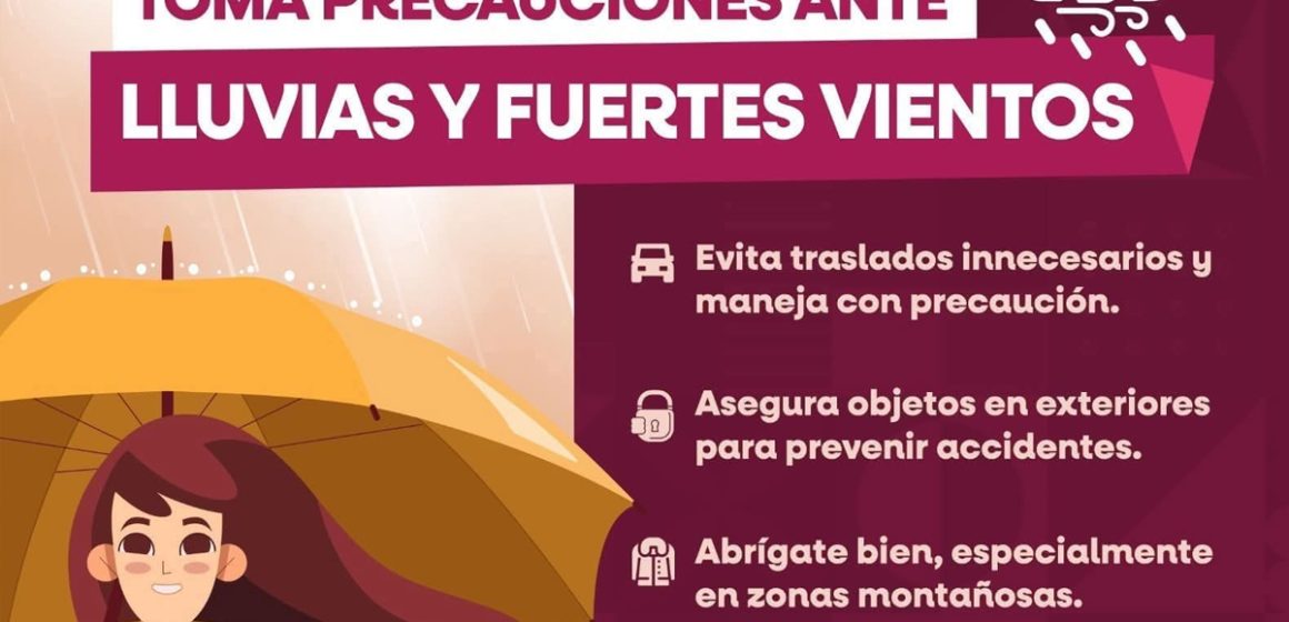 Exhortan por lluvias y viento en la región