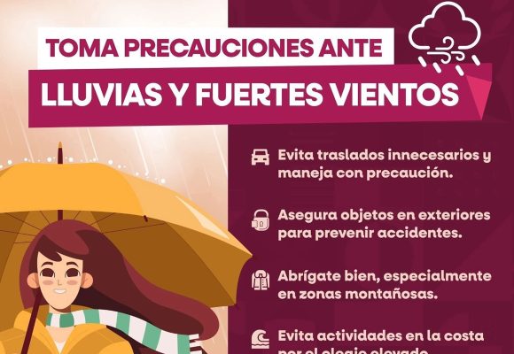 Exhortan por lluvias y viento en la región