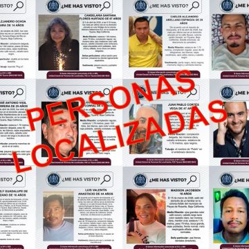 Localiza FGE a 12 personas reportadas como desaparecidas